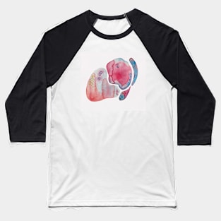 abstract art watercolor cell organic stain Baseball T-Shirt